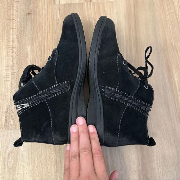 Comforting Align Lace Up Leather Boots with Side zipper - Picture 5 of 8